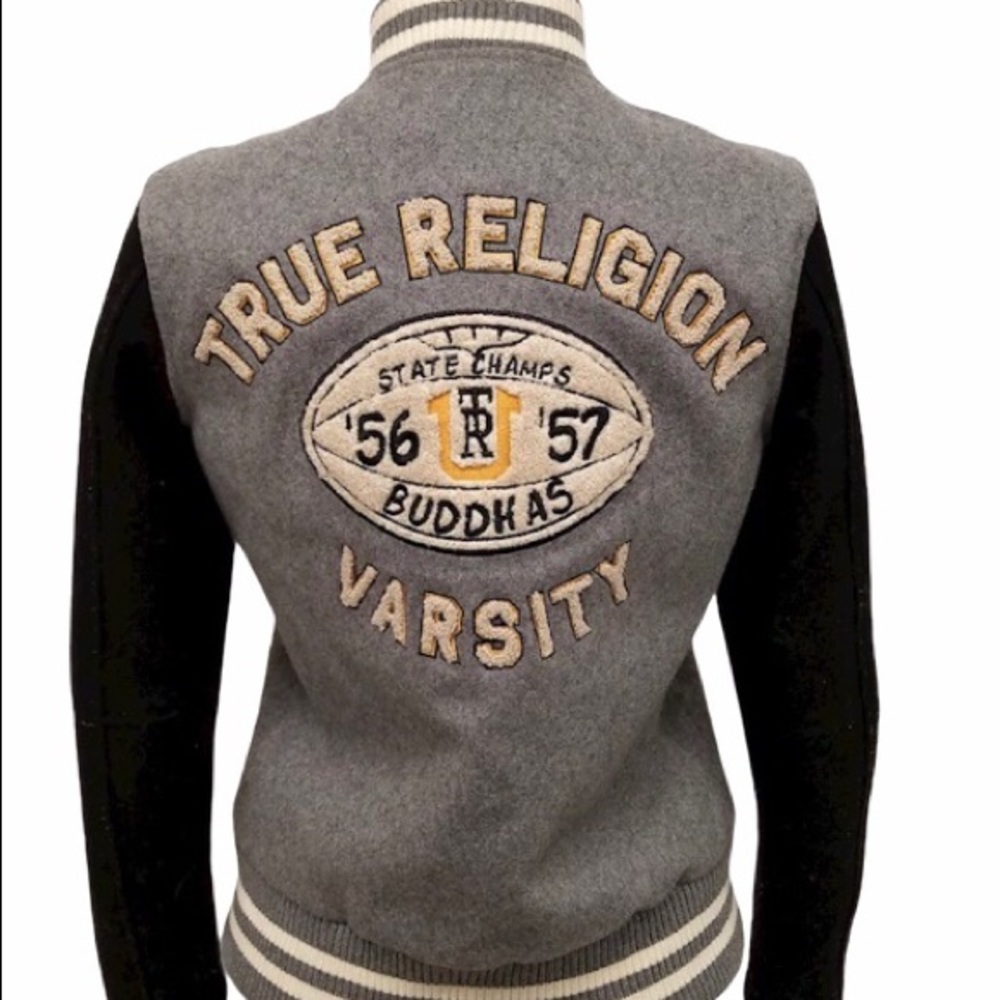 Vintage true religion varsity jacket